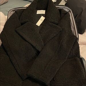 NWT Velvet by Graham & Spencer Black Teddy Jacket